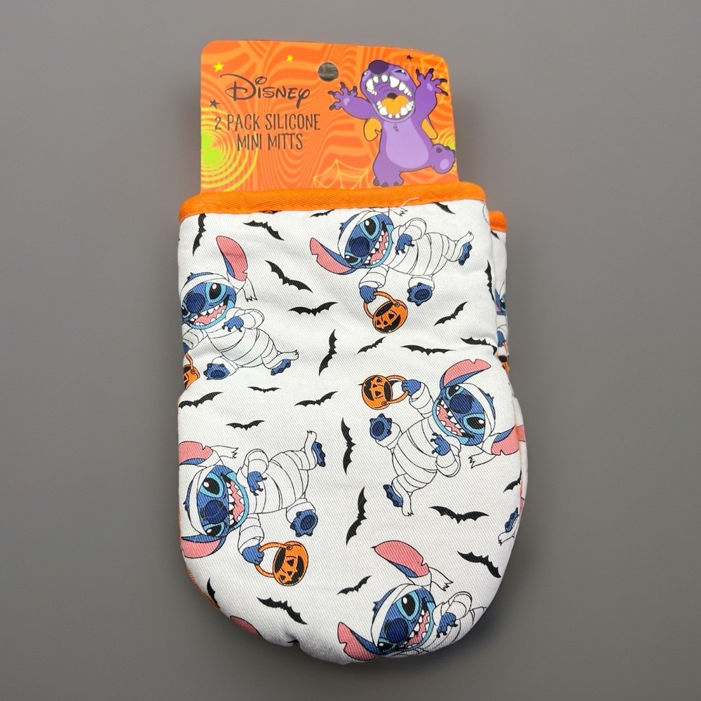 Disney‎ Lilo & Stitch Halloween Mitts Mummy Print Kitchen Oven Pot Holder Set